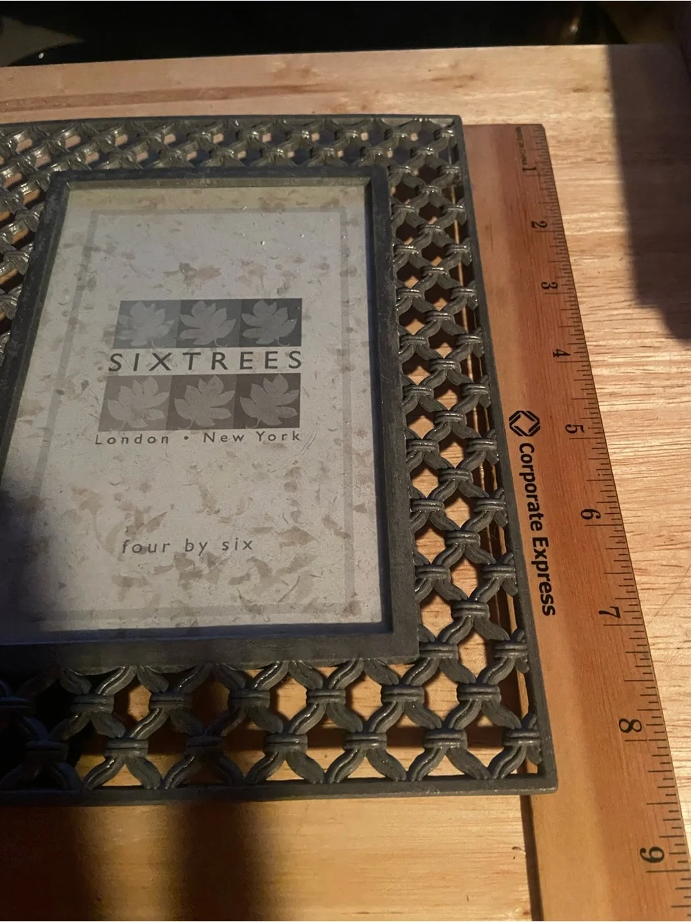 Ornate Bronze Lattice Picture Frame - Bronze Finish